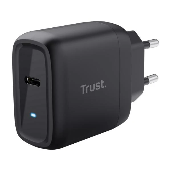 TRUST ALIMENTATORE/CARICABATTERIA 45W USB-C GAN - CAVO RICARICA INCLUSO - PLASTICA RICICLATA 50 - M [25521]