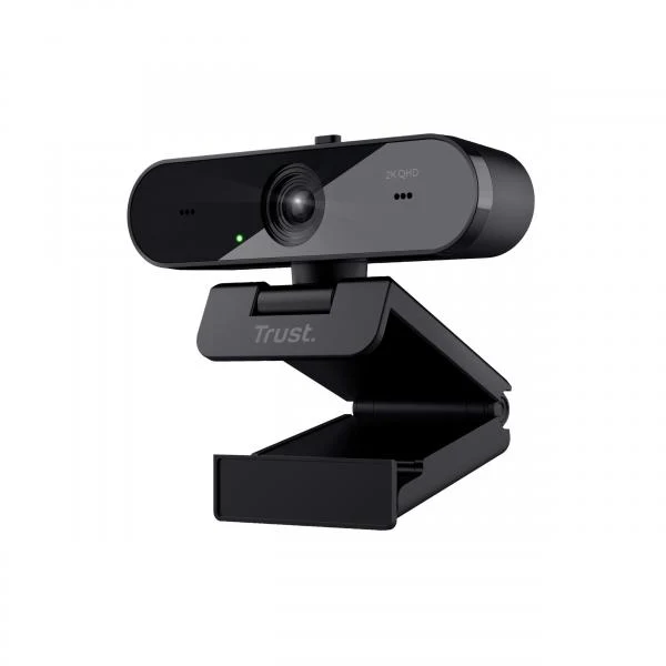 TRUST WEBCAM 2K QHD 2560X1440p - FILTRO PRIVACY - 85 PLASTICA RICICLATA - TAXON - NERO [24732]