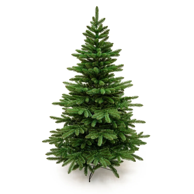 Albero di Natale artificiale, abete spagnolo, materiale in PVC, altezza 250 cm, supporto in metallo