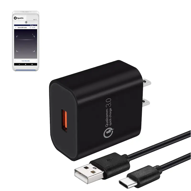 Wall Charger with USB-A to C Cable for SpotOn POS Device