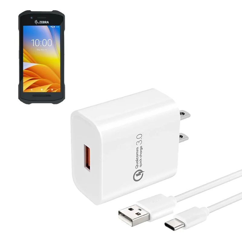 Zebra Handheld Device USB-C Wall Charger with 6ft Cable for Workstations | Agoz