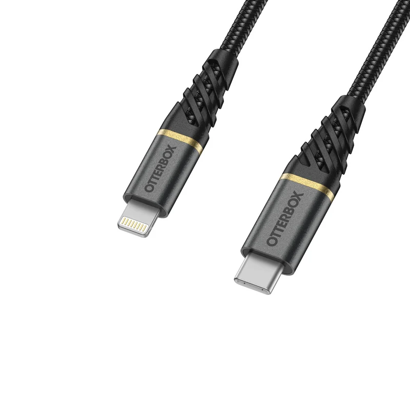 Cavo OtterBox Premium da USB-C a Lightning 2m - Nero