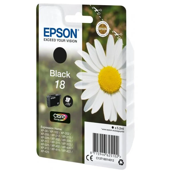 EPSON CART INK NERO PER XP-102/202/205/302/305/402 SERIE MARGHERITA [C13T18014012]