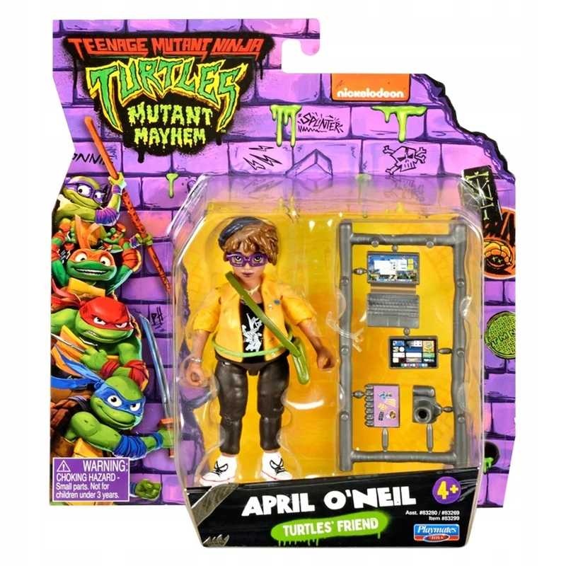 Figurina di April O'Neil con accessori Tartarughe Ninja Guerriere