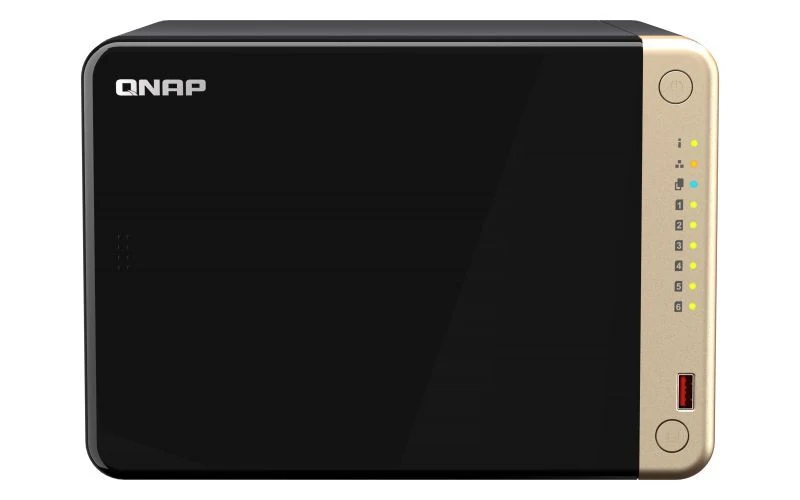 QNAP TS-664 NAS Tower Intel Celeron N5095 8 GB DDR4 0 TB QNAP QTS Nero, Bronzo [TS-664-8G]