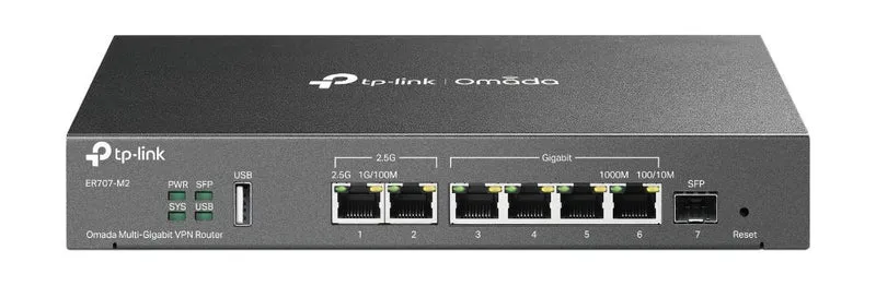 TP-Link Omada ER707-M2 router cablato 2.5 Gigabit Ethernet, Fast Ethernet, Gigabit Ethernet Nero [ER707-M2]