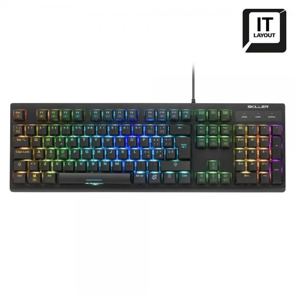 Sharkoon SKILLER SGK30 tastiera USB QWERTY Italiano Nero [SKILLERSGK30RED]