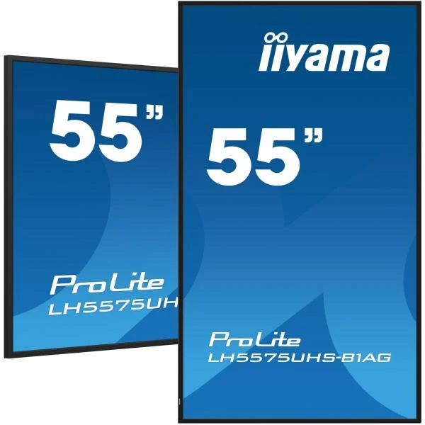 iiyama LH5575UHS-B1AG visualizzatore di messaggi Pannello piatto per segnaletica digitale 138,7 cm (54.6") LCD Wi-Fi 500 cd/m 4K Ultra HD Nero Processore integrato Android 11 24/7 [LH5575UHS-B1AG]