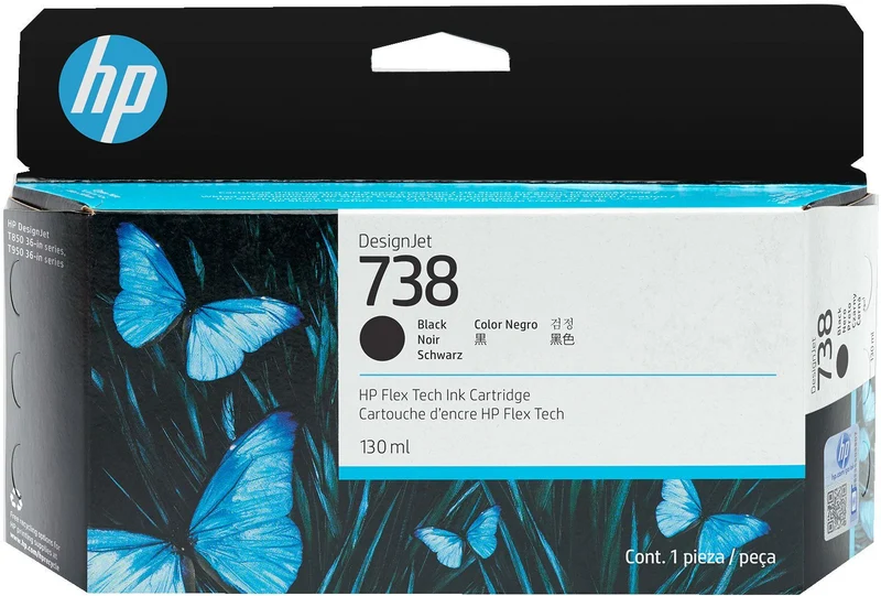 HP Cartuccia di inchiostro DesignJet 738 da 130 ml nero [498N4A]