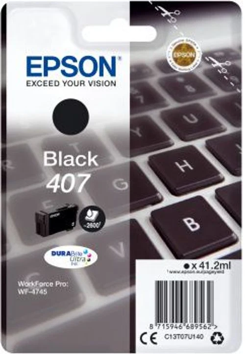 Epson Inchiostro nero singolo DURABrite Ultra Tastiera 407L [C13T07U140]