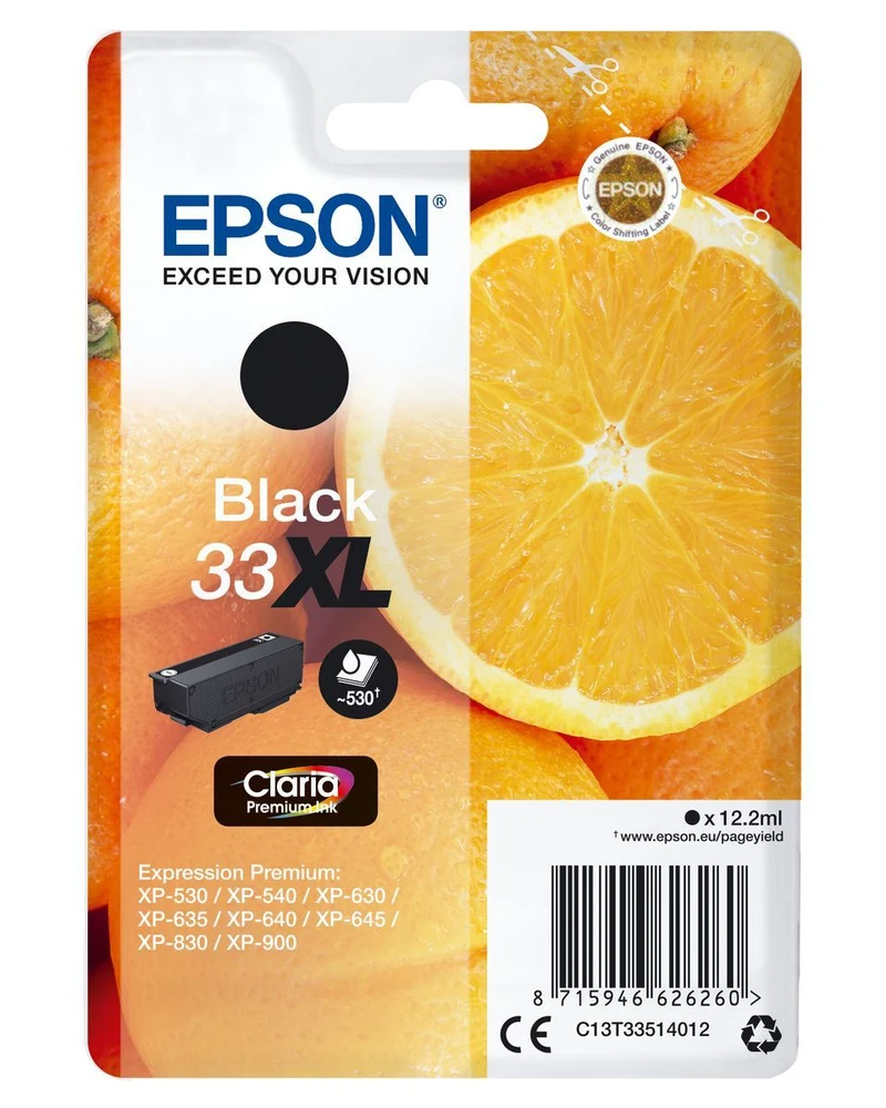 Epson Oranges Inchiostro nero singolo Claria Premium Arance 33XL [C13T33514012]
