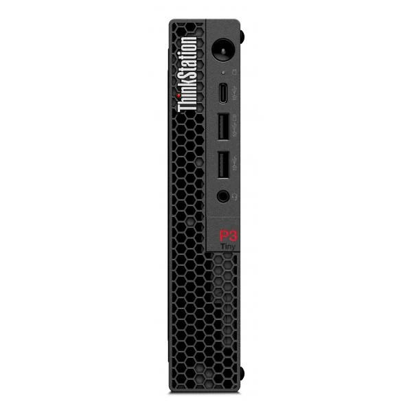 Lenovo ThinkStation P3 Tiny Intel Core i5 i5-14500T 16 GB DDR5-SDRAM 512 GB SSD NVIDIA T400 Windows 11 Pro Mini PC Stazione di lavoro Nero [30H00059IX]