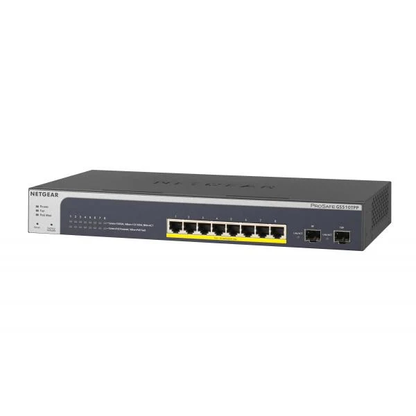 NETGEAR GS510TPP Gestito L2/L3/L4 Gigabit Ethernet (10/100/1000) Supporto Power over Ethernet (PoE) Nero [GS510TPP-100EUS]