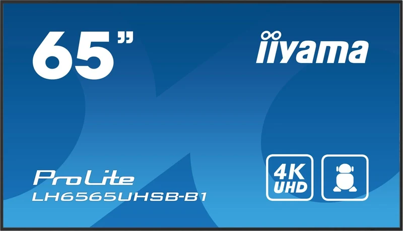 iiyama LH6565UHSB-B1 visualizzatore di messaggi Design chiosco 163,8 cm (64.5") LED Wi-Fi 800 cd/m 4K Ultra HD Nero Processore integrato Android 11 24/7 [LH6565UHSB-B1]