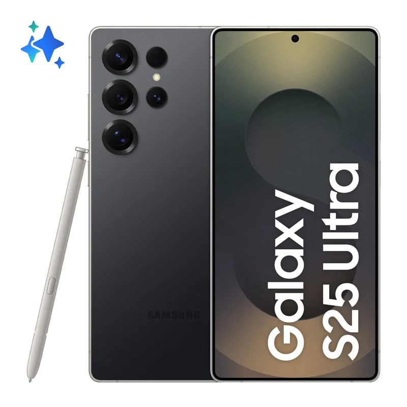 Samsung Galaxy S25 Ultra Smartphone AI, Display 6.9'' QHD+ Dynamic AMOLED 2X, Fotocamera 200MP, RAM 12GB, 512GB, 5.000 mAh, Titanium Black [SM-S938BZKGEUE]