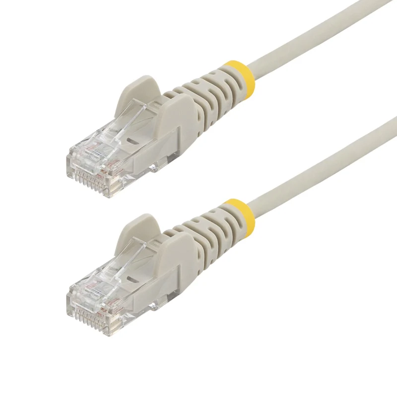 StarTech.com Cavo Ethernet CAT6 Grigio da 5m; Patch UTP con Plug RJ45 Antigroviglio e Rilievi di Trazione, Cavo Lan Slim in Rame Puro 28AWG, Sottoposto a test Fluke