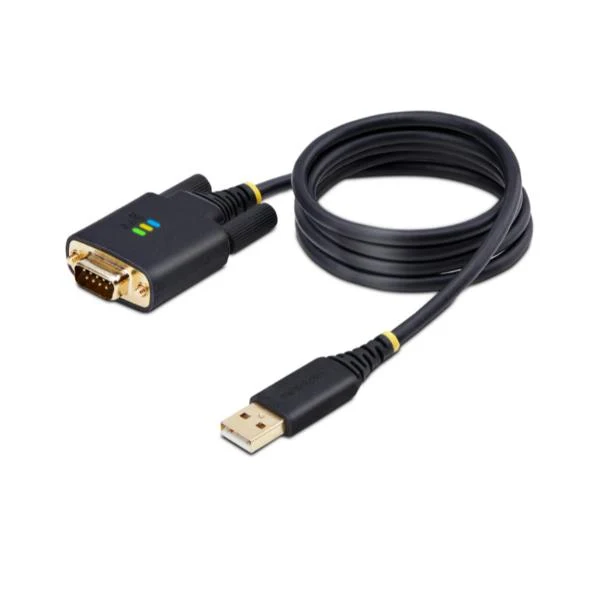 StarTech.com Cavo da USB a seriale 1m, Ritenzione COM, Viti/dadi intercambiabili, Adattatore USB-A a DB9 RS232 Protezione ESD, Windows/macOS/Linux
