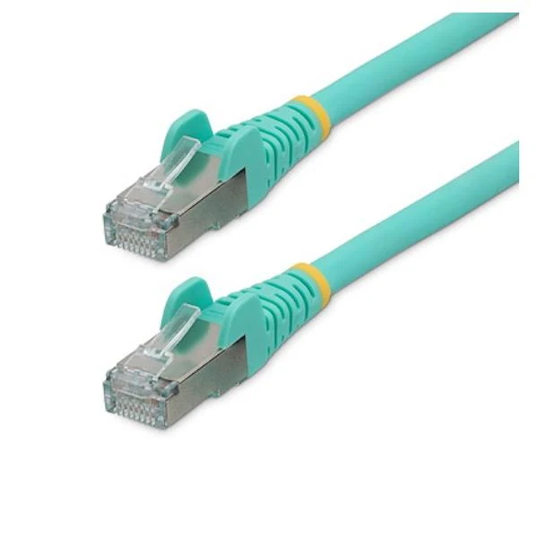 StarTech.com Cavo Ethernet CAT 6a - 7m - Acqua - Cavo di rete LAN Low Smoke Zero Halogen (LSZH) - 10GbE 500MHz 100W PoE++ - Filo/Cavo patch schermato S/FTP con spinotto RJ45 antigroviglio e rilievi di trazione