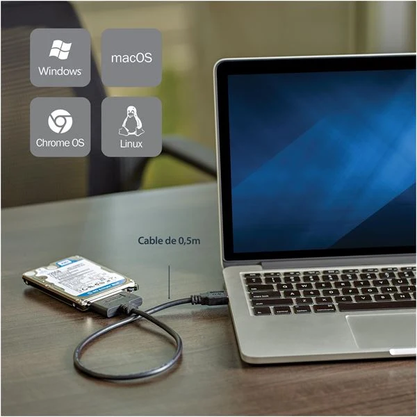 StarTech.com Cavo adattatore connettore USB 3.1 per disco rigido HDD SATA (10Gbps)
