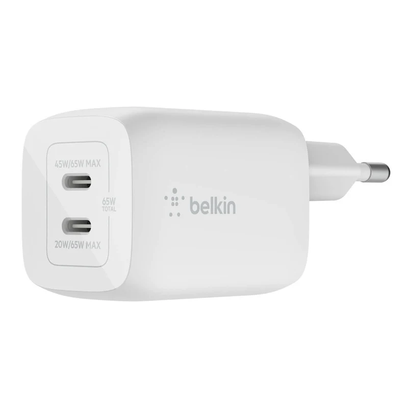 Doppio caricabatteria da parete GaN USB-C con PPS da 65 W + cavo da USB-C a USB-C