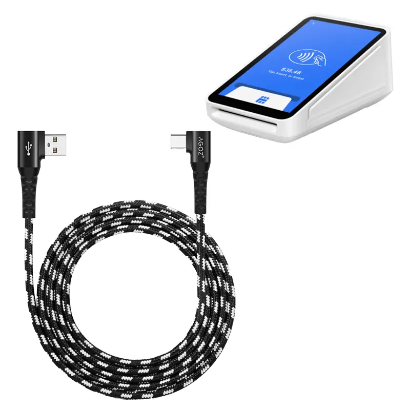 90 Degree Type-C USB Charger Cable for Square Payment Terminal