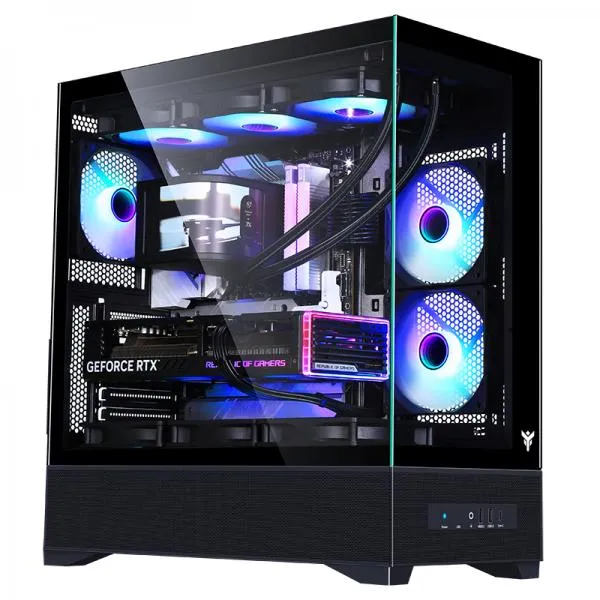 ITEK CASE SHOWBUI 37B GAMING TOWER ATX 3x12CM ARGB FAN TYPE-C 2xUSB3.0 SIDE FRONT PANEL TEMP GL [ITGCASB37B]