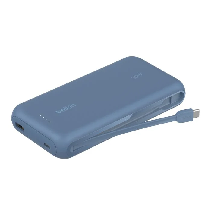 PowerBank 20K con cavo USB-C integrato Belkin - Blu