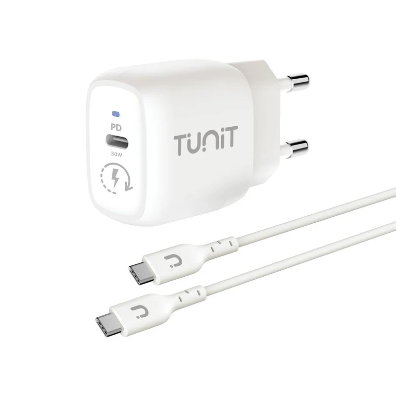 Set di ricarica Tunit con alimentatore 30W e cavo USB-C
