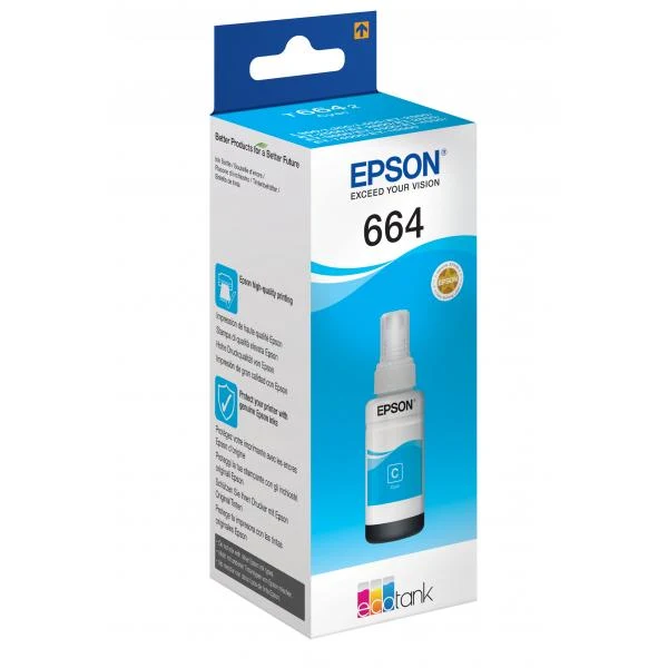 EPSON FLACONE INK CIANO 70ML PER SERIE L ECO TANK, T6641 [C13T664240]