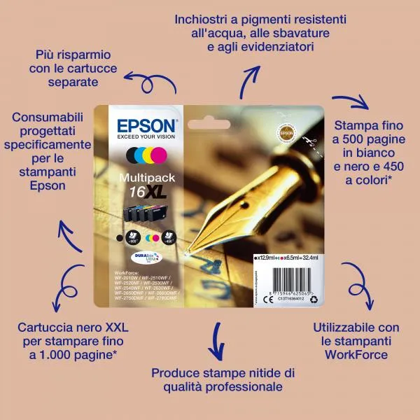 EPSON CART. INK MULTIPACK N.4, PENNA/CRUCIVERBA [C13T16264012]