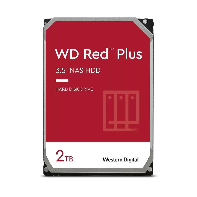 Western Digital Red Plus disco rigido interno 2 TB 5400 Giri/min 64 MB 3.5" SATA [WD20EFPX]