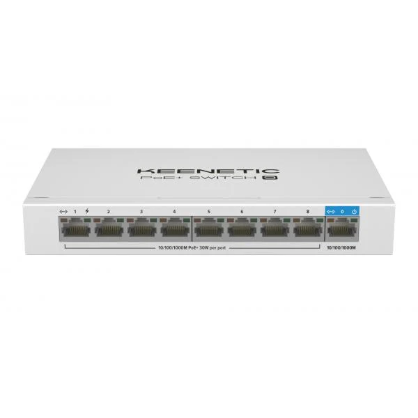 KEENETIC POE+ SWITCH 9 (KN-4710), SWITCH 1 PORTA 1GBPS + 8 PORTE 1 GBPS POE+, 30W 802.3af/at (PoE+) [KN-4710-01-EU]