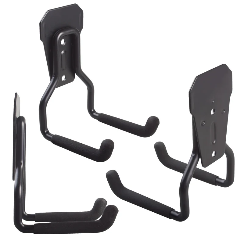 Gancio / appendioggetti da parete per garage Maclean, per pneumatici, attrezzi da giardino, scale, tubi da giardino, max. 35 kg, MC-439, 3 pezzi