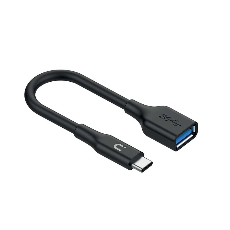 Adattatore nero da USB-C a USB-A 10Gbps