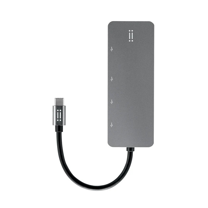 aiino - Hub USB-C a 4 porte hubs USB 3.0 in alluminio per MacBook e iPad