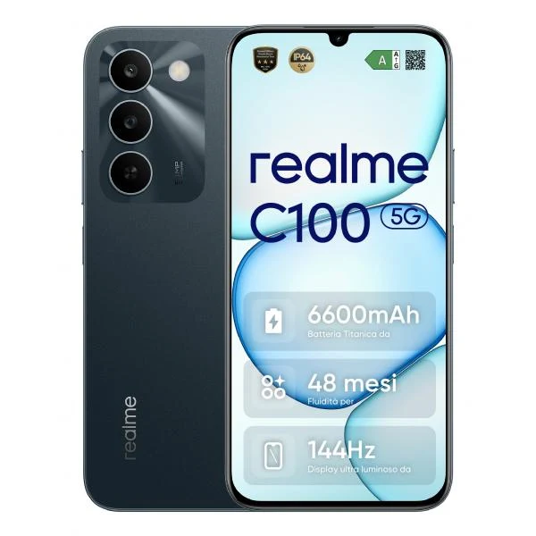 realme C100 5G 17,3 cm (6.8") Doppia SIM Android 16.0 USB tipo-C 4 GB 128 GB 6600 mAh Verde [0165600300]