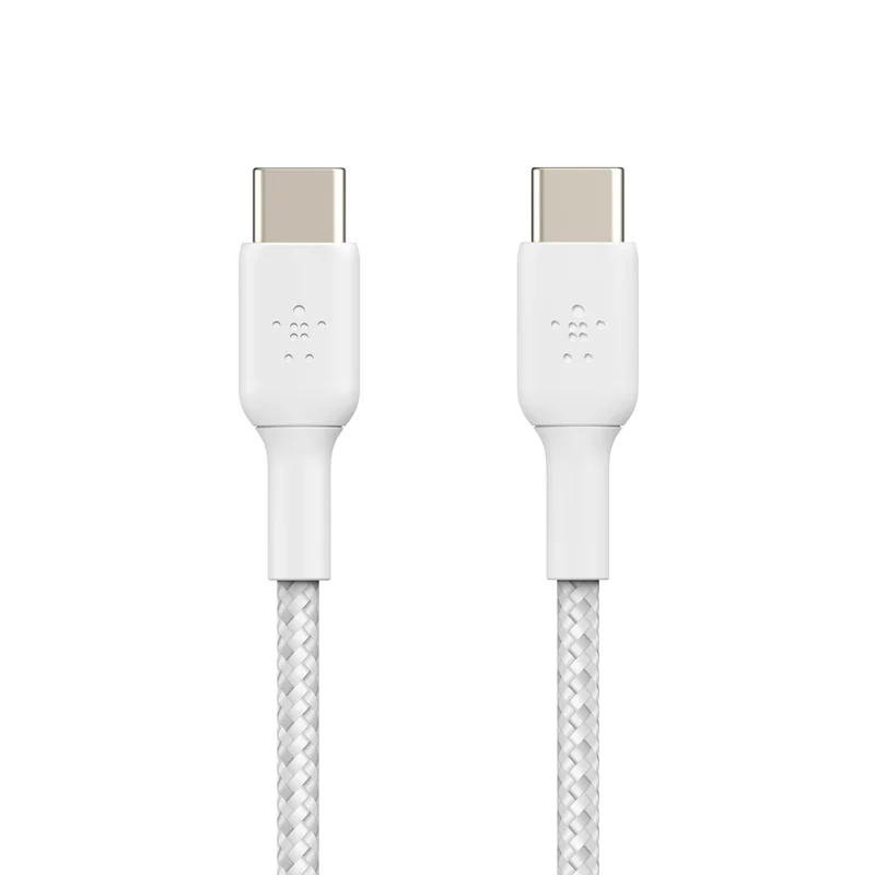 Cavo Intrecciato Pvc Usb-C To Usb-C 2m Twin Pack - Bianco
