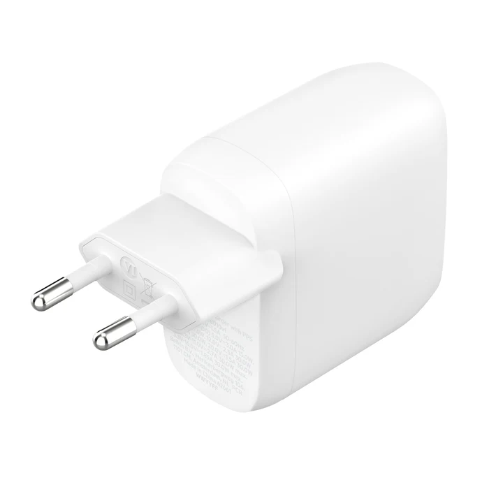 Caricabatterie Da Parete Dual 30w Porta Usb-C Pd 60w - Bianco