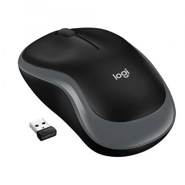 Logitech M185 Compact Wireless Mouse - Black/Grey [910-002238]
