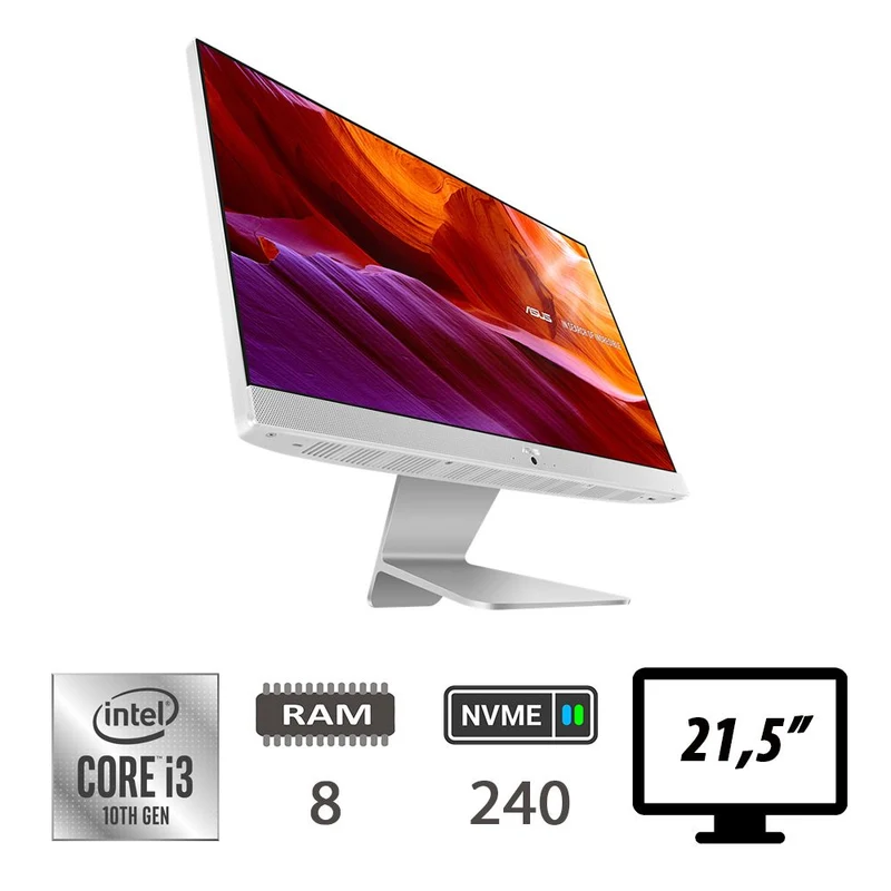ASUS V222F AIO I3-10110U/8/NVME240/21,5/W10P/2Y [007482PCR-EU]