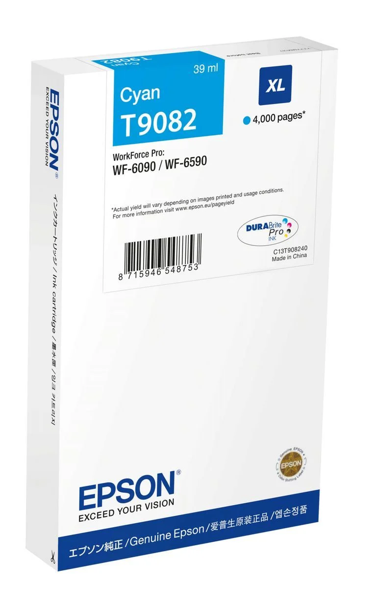 Epson WF-6xxx Ink Cartridge Cyan XL [C13T90824N]