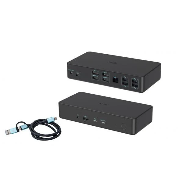 i-tec USB 3.0 / USB-C / Thunderbolt 3 Professional Dual 4K Display Docking Station Generation 2 + Power Delivery 100W [CADUAL4KDOCKPD2IT]