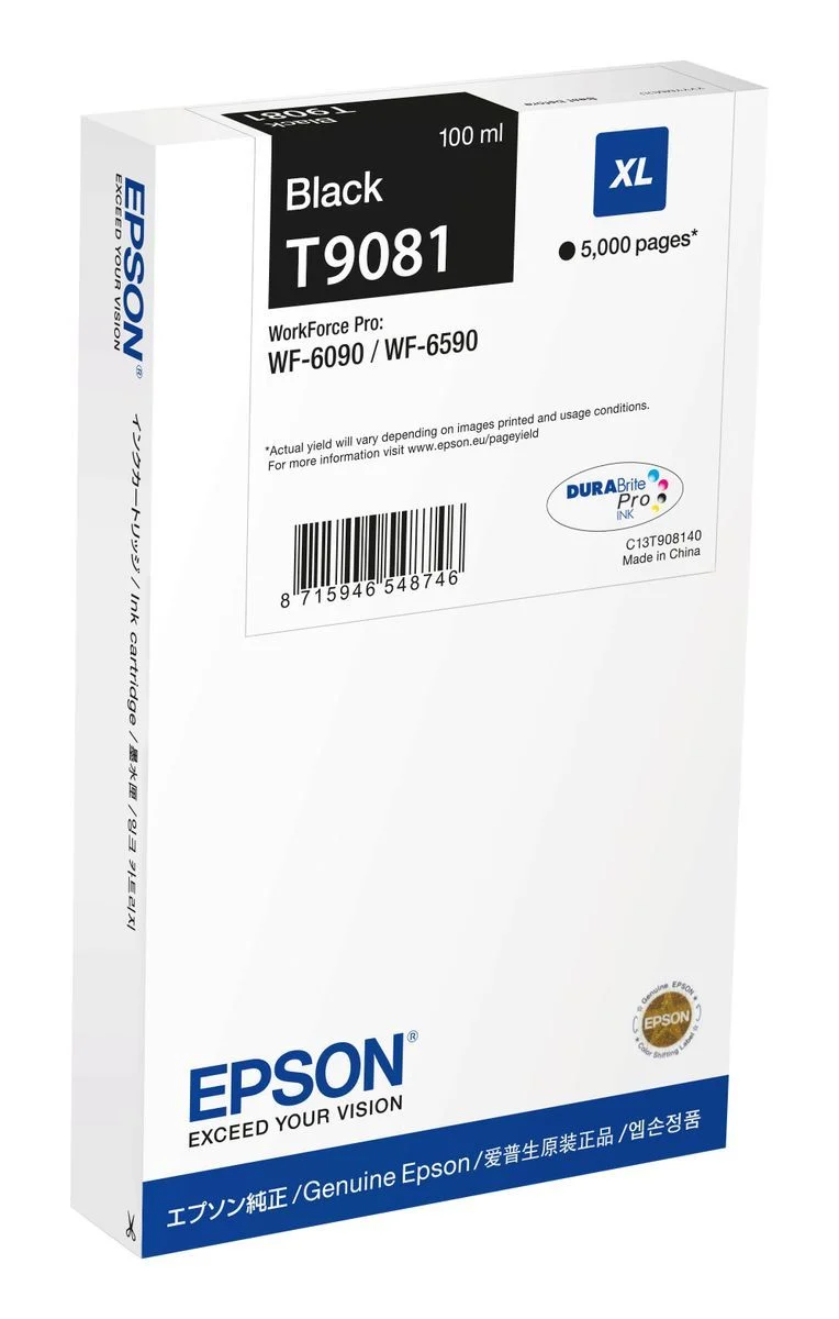 Epson WF-6xxx Ink Cartridge Black XL [C13T90814N]