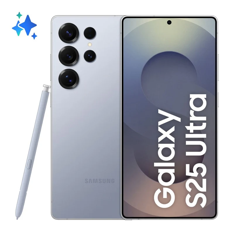 Samsung Galaxy S25 Ultra Smartphone AI, Display 6.9'' QHD+ Dynamic AMOLED 2X, Fotocamera 200MP, RAM 12GB, 512GB, 5.000 mAh, Titanium Silverblue [SM-S938BZBGEUE]