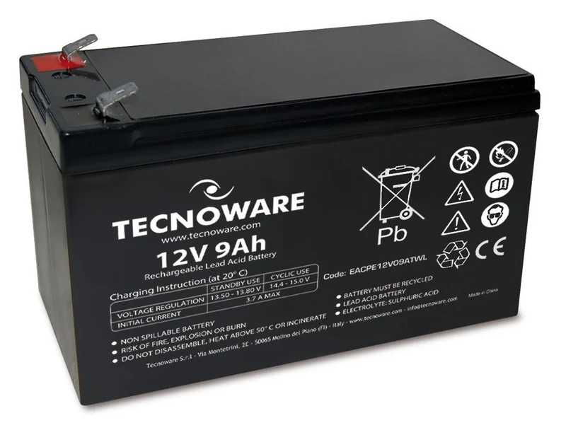 Tecnoware EACPE12V09ATWL batteria UPS Acido piombo (VRLA) 12 V 9 Ah [EACPE12V09ATWL]