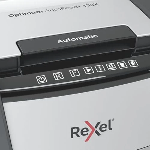 Rexel Distruggidocumenti automatico Optimum AutoFeed+ 130X con taglio a frammenti [2020130XEU]