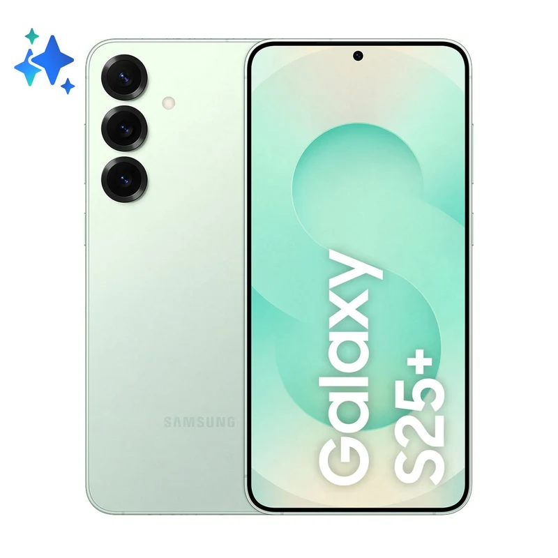Samsung Galaxy S25+ Smartphone AI, Display 6.7'' QHD+ Dynamic AMOLED 2X, Fotocamera 50MP, RAM 12GB, 256GB, 4.900 mAh, Mint [SM-S936BLGDEUE]