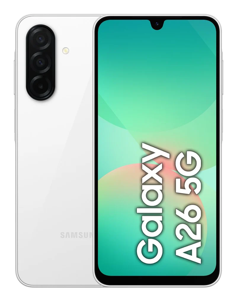 Samsung Galaxy A26 5G, Smartphone con Funzioni intelligenti, Display Super AMOLED 6.7, 8GB RAM, 256GB, Batteria 5.000 mAh, memoria espandibile, White [SM-A266BZWCEUE]