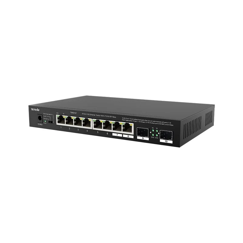 Tenda TEM2010F switch di rete Non gestito 2.5G Ethernet (100/1000/2500) Nero [TEM2010F]