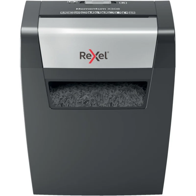 Rexel Distruggidocumenti Momentum X308 - taglio a frammenti - livello di sicurezza P3 [2104570EU]